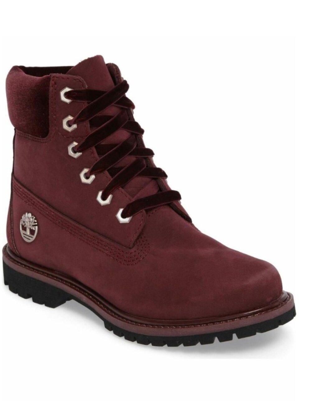 Timberland Burgundy Leather Boots Size 6.5